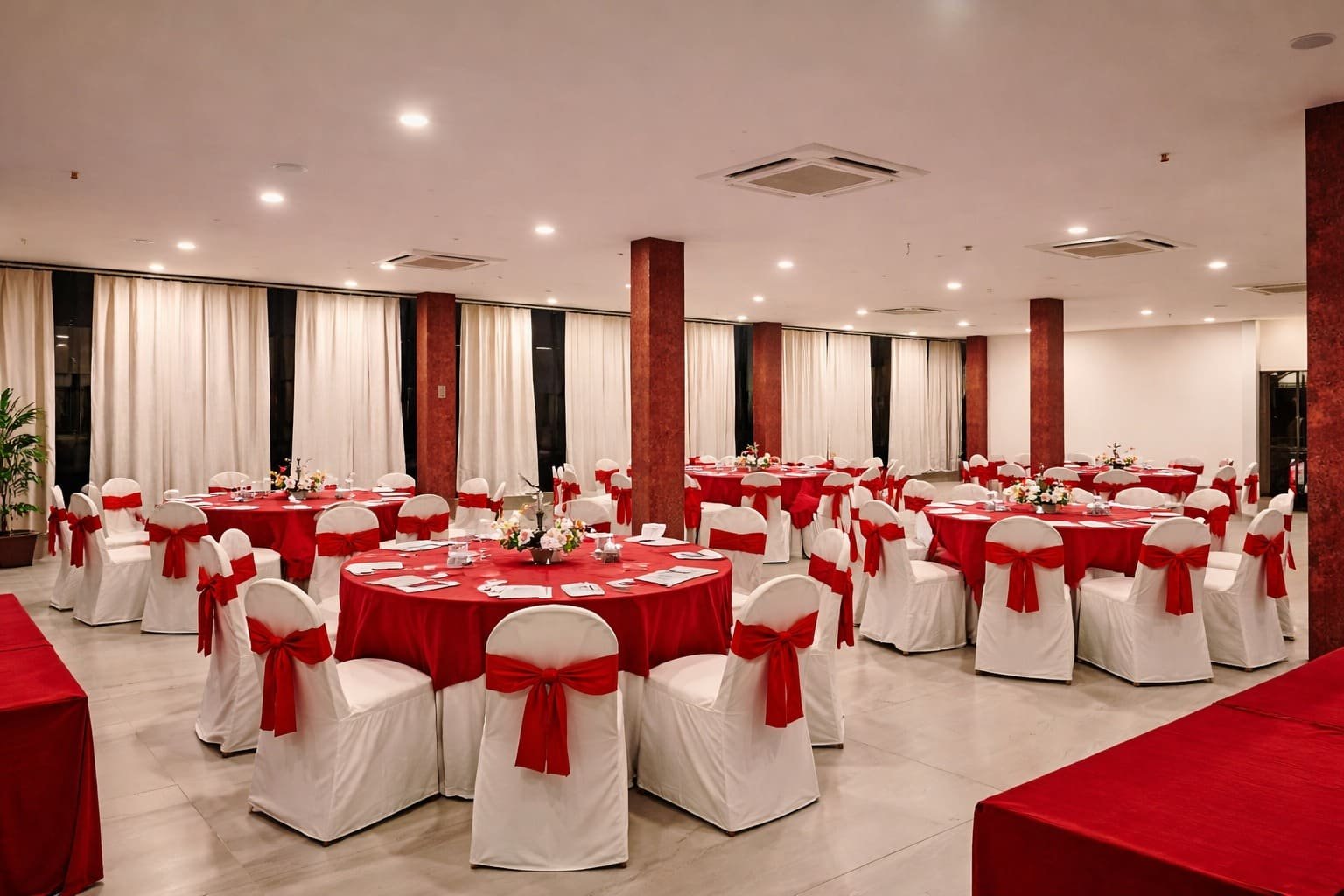 Concept render of a redesigned banquet hall layout